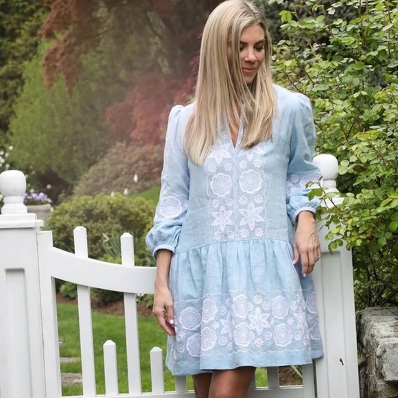 Asha Dresses & Skirts - NWT! ASHA by Ashley McCormick Minnie Dress in Cloud - Size L